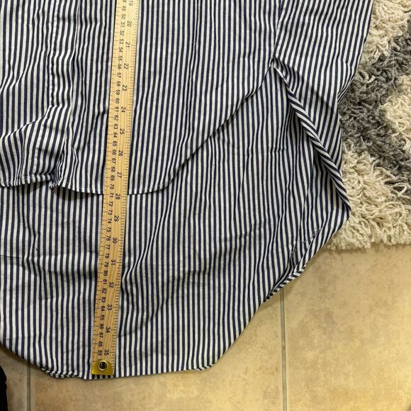 Zara Womens Oversized‎ Collar Shirt Blouse XS Black White Striped - Picture 6 of 7